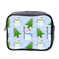 New Year Christmas Snowman Pattern, Mini Toiletries Bag (two Sides) by Grandong