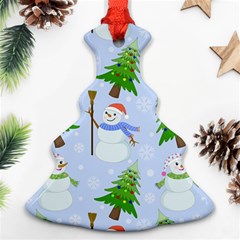 New Year Christmas Snowman Pattern, Christmas Tree Ornament (two Sides) by Grandong