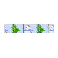 New Year Christmas Snowman Pattern, Premium Plush Fleece Scarf (mini) by Grandong