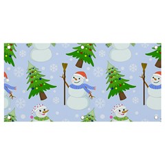 New Year Christmas Snowman Pattern, Banner And Sign 4  X 2  by Grandong