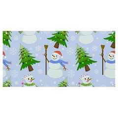 New Year Christmas Snowman Pattern, Banner And Sign 8  X 4  by Grandong