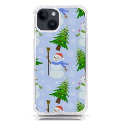 New Year Christmas Snowman Pattern, Iphone 14 Tpu Uv Print Case by Grandong