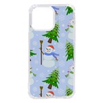 New Year Christmas Snowman Pattern, iPhone 14 Pro Max TPU UV Print Case Front