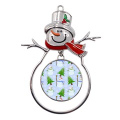 New Year Christmas Snowman Pattern, Metal Snowman Ornament by Grandong