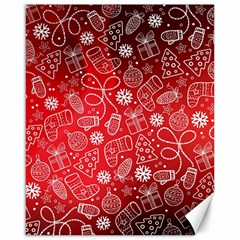 Christmas Pattern Red Canvas 16  X 20  by Grandong