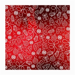 Christmas Pattern Red Medium Glasses Cloth (2 Sides)