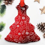 Christmas Pattern Red Ornament (Christmas Tree)  Front