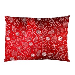 Christmas Pattern Red Pillow Case (two Sides) by Grandong