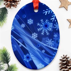 Christmas-card-greeting-card-star Ornament (oval) by Grandong