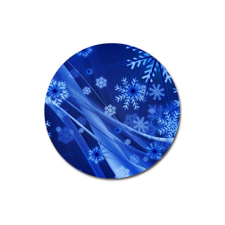 Christmas-card-greeting-card-star Magnet 3  (Round)