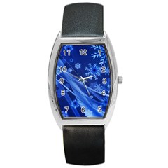 Christmas-card-greeting-card-star Barrel Style Metal Watch by Grandong