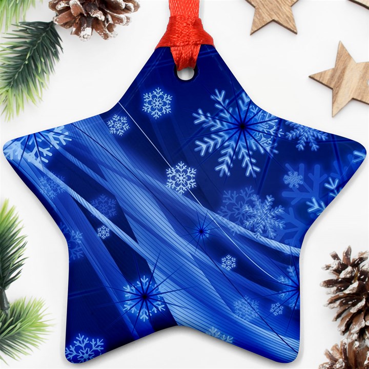 Christmas-card-greeting-card-star Star Ornament (Two Sides)