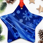 Christmas-card-greeting-card-star Star Ornament (Two Sides) Back