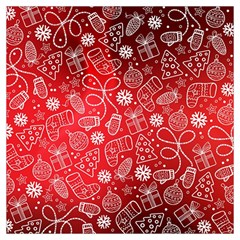 Christmas Pattern Red Lightweight Scarf  by Grandong