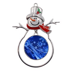 Christmas-card-greeting-card-star Metal Snowman Ornament by Grandong