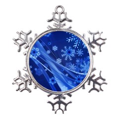 Christmas-card-greeting-card-star Metal Large Snowflake Ornament by Grandong