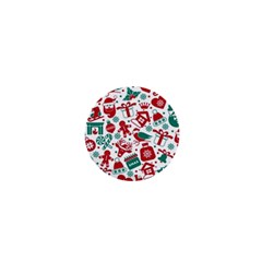 Background Vector Texture Christmas Winter Pattern Seamless 1  Mini Buttons by Grandong