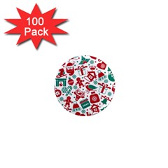 Background Vector Texture Christmas Winter Pattern Seamless 1  Mini Magnets (100 Pack)  by Grandong