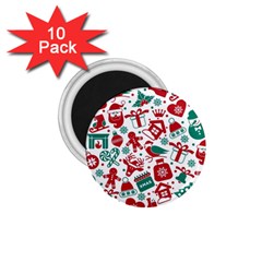 Background Vector Texture Christmas Winter Pattern Seamless 1 75  Magnets (10 Pack)  by Grandong