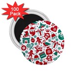 Background Vector Texture Christmas Winter Pattern Seamless 2.25  Magnets (100 pack)  Front