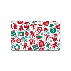 Background Vector Texture Christmas Winter Pattern Seamless Magnet (name Card) by Grandong