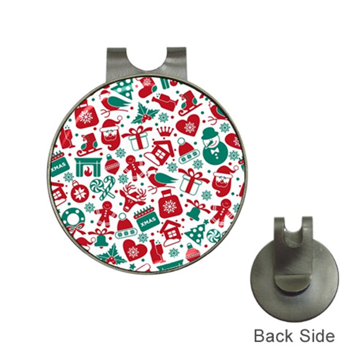 Background Vector Texture Christmas Winter Pattern Seamless Hat Clips with Golf Markers