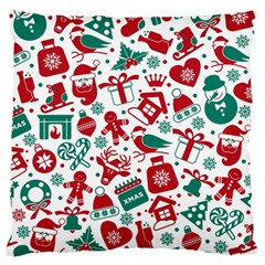 Background Vector Texture Christmas Winter Pattern Seamless Standard Premium Plush Fleece Cushion Case (one Side) by Grandong