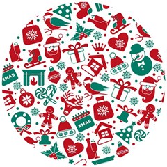 Background Vector Texture Christmas Winter Pattern Seamless Wooden Puzzle Round by Grandong