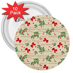 Christmas-paper-scrapbooking-- 3  Buttons (10 Pack)  by Grandong