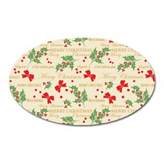 Christmas-paper-scrapbooking-- Oval Magnet