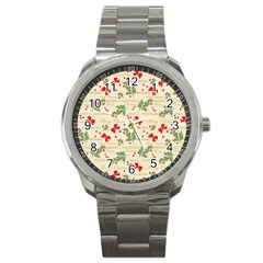 Christmas-paper-scrapbooking-- Sport Metal Watch