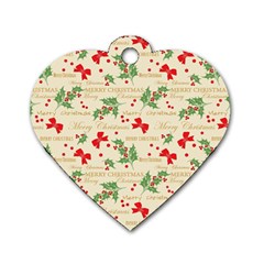 Christmas-paper-scrapbooking-- Dog Tag Heart (One Side)