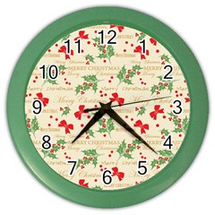 Christmas-paper-scrapbooking-- Color Wall Clock