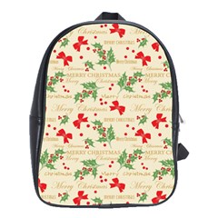 Christmas-paper-scrapbooking-- School Bag (Large)