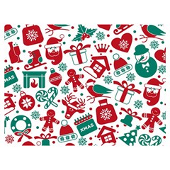 Background Vector Texture Christmas Winter Pattern Seamless Two Sides Premium Plush Fleece Blanket (extra Small) by Grandong