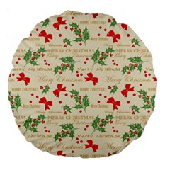 Christmas-paper-scrapbooking-- Large 18  Premium Round Cushions by Grandong