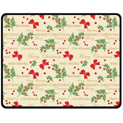 Christmas-paper-scrapbooking-- Two Sides Fleece Blanket (Medium)