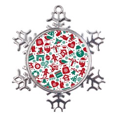 Background Vector Texture Christmas Winter Pattern Seamless Metal Large Snowflake Ornament by Grandong