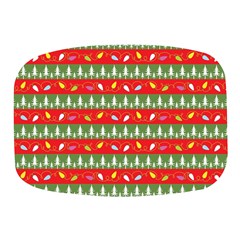 Christmas-papers-red-and-green Mini Square Pill Box by Grandong