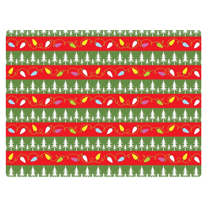 Christmas-papers-red-and-green Two Sides Premium Plush Fleece Blanket (Extra Small)