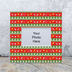 Christmas-papers-red-and-green White Box Photo Frame 4  X 6  by Grandong