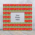 Christmas-papers-red-and-green White Wall Photo Frame 5  x 7  Front