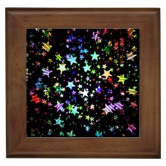 Christmas-star-gloss-lights-light Framed Tile