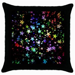 Christmas-star-gloss-lights-light Throw Pillow Case (Black)