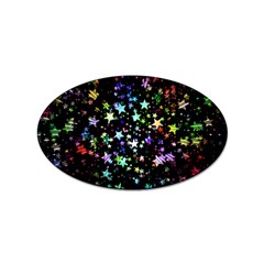 Christmas-star-gloss-lights-light Sticker Oval (100 Pack) by Grandong