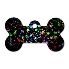 Christmas-star-gloss-lights-light Dog Tag Bone (One Side)