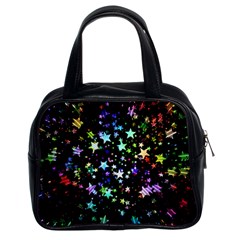 Christmas-star-gloss-lights-light Classic Handbag (Two Sides)