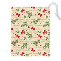 Christmas-paper-scrapbooking-- Drawstring Pouch (4XL)