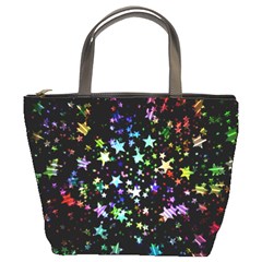 Christmas-star-gloss-lights-light Bucket Bag by Grandong