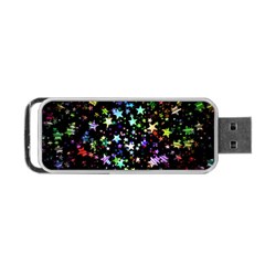 Christmas-star-gloss-lights-light Portable Usb Flash (one Side) by Grandong